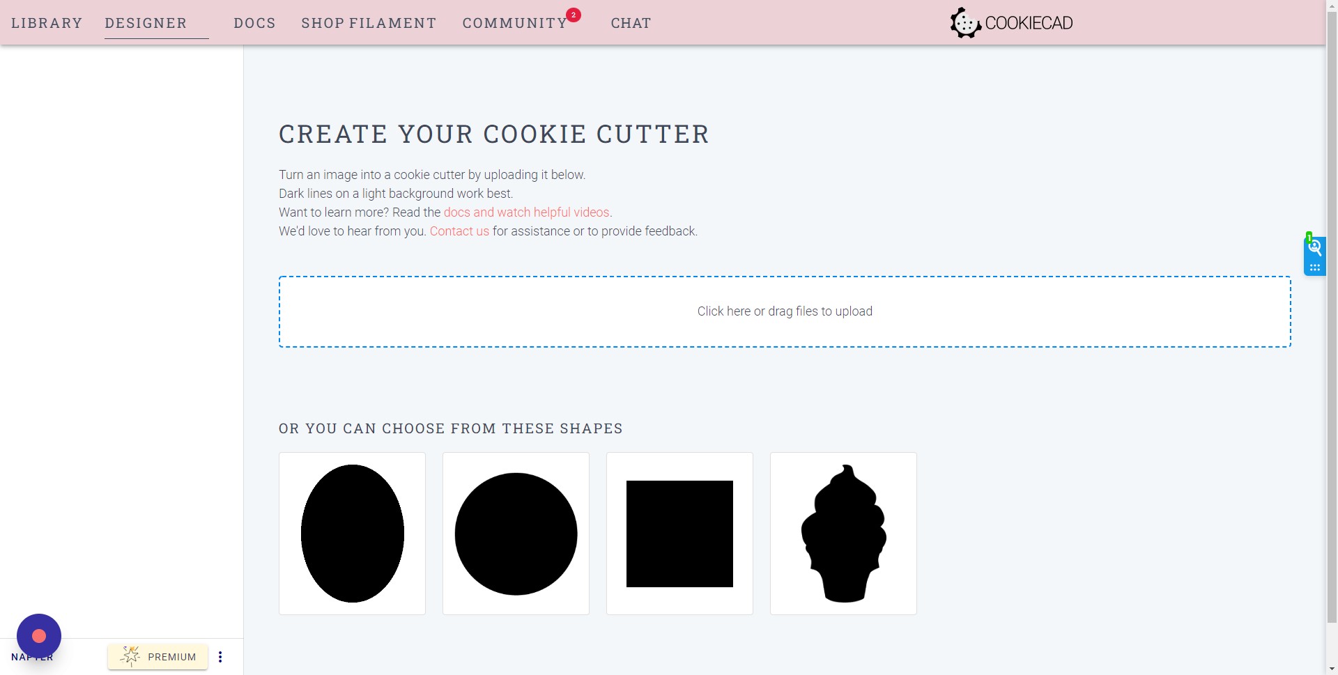 Upload an image or select one of the existing shapes We&#39;ll use the ice cream